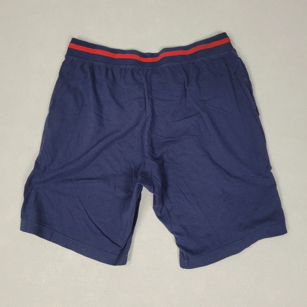 Polo Ralph Lauren Mens Navy Blue Sleep Shorts Size Large Big Logo Drawstring